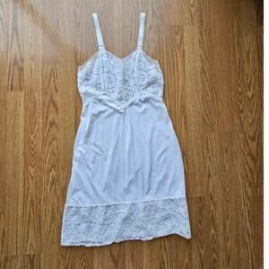 1950s Cream Lace Slip Dress, Bridal, Coquette – Size Extra Small
